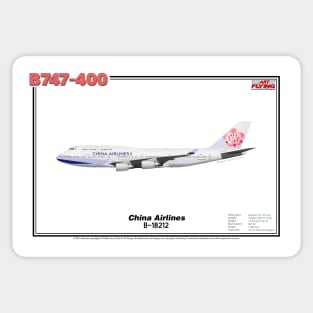 Boeing B747-400 - China Airlines (Art Print) Sticker